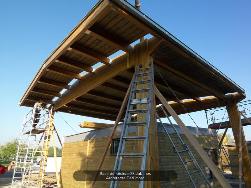 structure en bois lamellé-collé