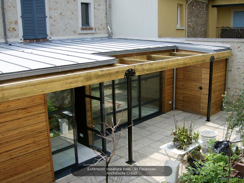 extension d'une maison en ossature bois